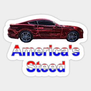 America's Steed - Red Neon Sticker